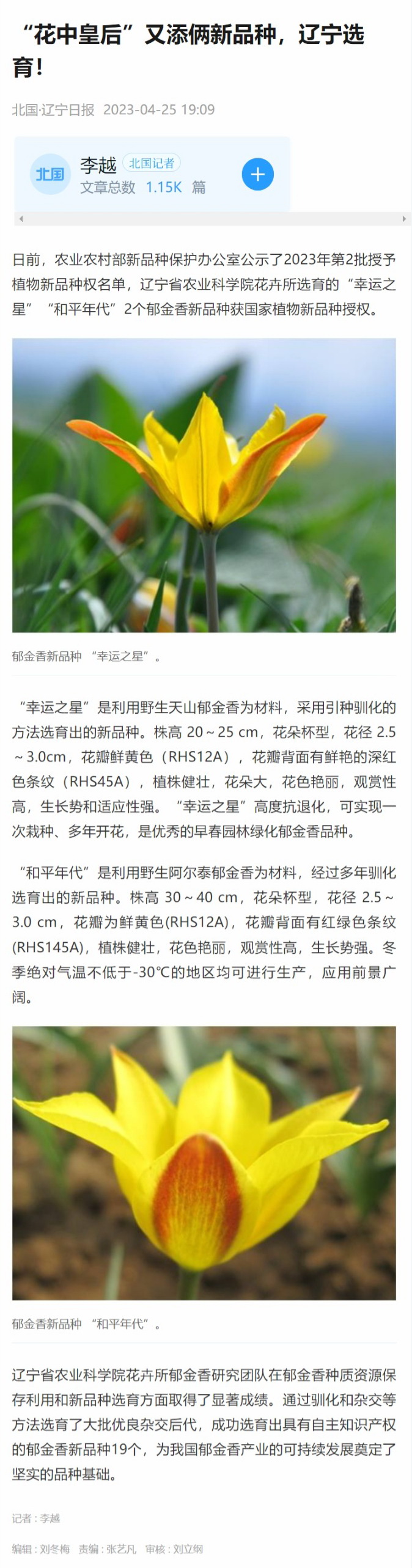 “花中皇后”又添俩新品种，辽宁选育